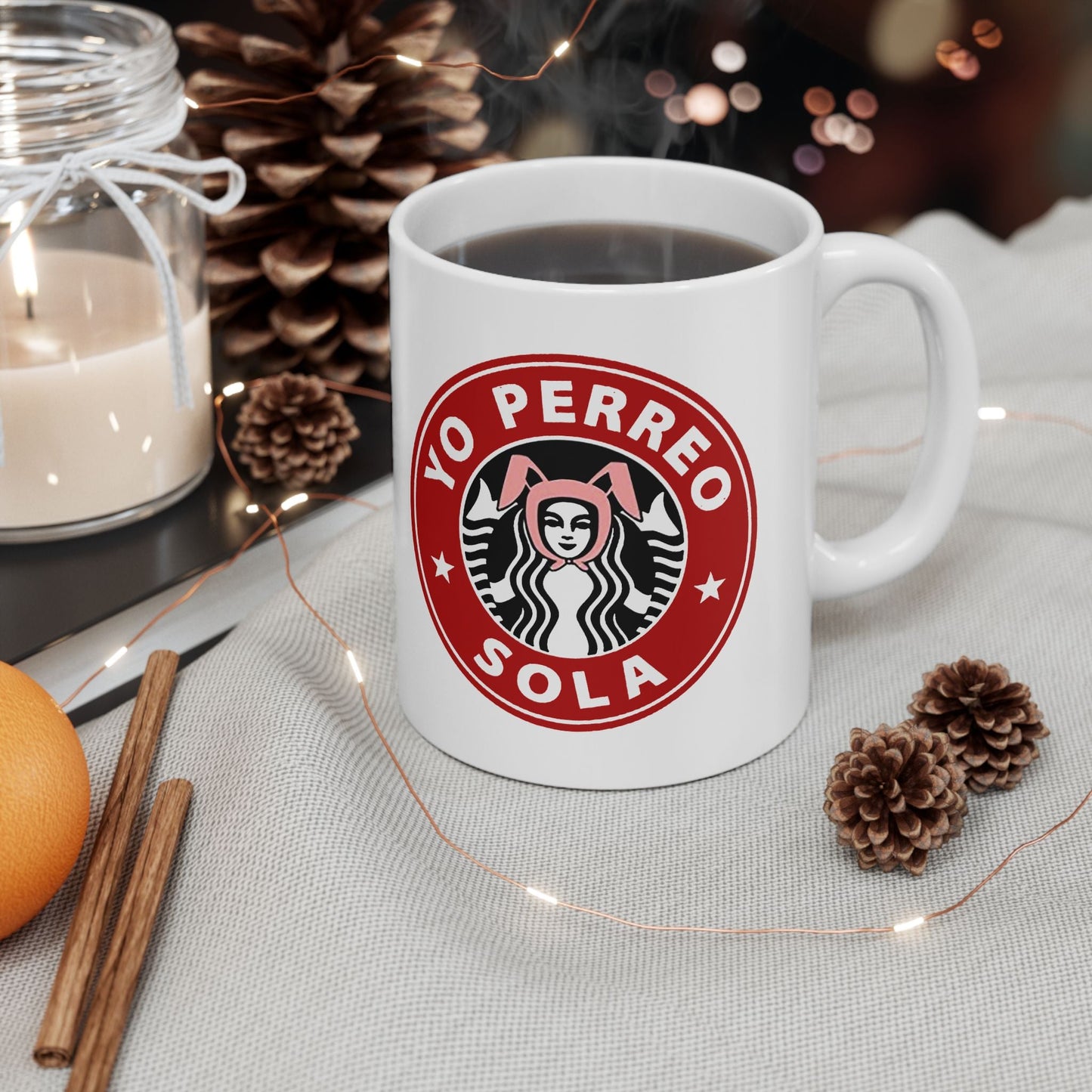 Yo Perreo Sola Coffee Mug | Bunny Lyric, Viral Funny Latino Products | 11 or 15 Ounces