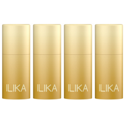 ILIKA 100% Natural Lip Balm - Organic, Plastic-free, Vegan, Cruelty-Free, Vitamin E, COSMOS Organic & PETA Certified Vegan, 4-Pack Unscented, All-Day Moisture, 0.15 oz each