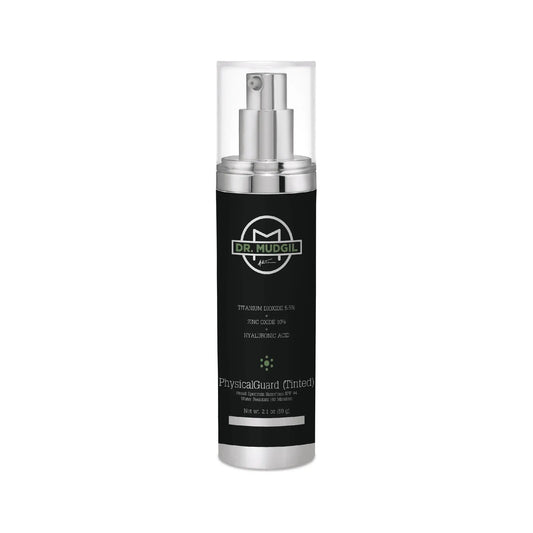 Wholly Kaw Dr. Mudgil PhysicalGuard (Tinted) with Titanium Dioxide 5.5% Zinc Oxide 10% Hyaluronic Acid Medical Grade Dermatologist Approved SPF 44 SunScreen 57g
