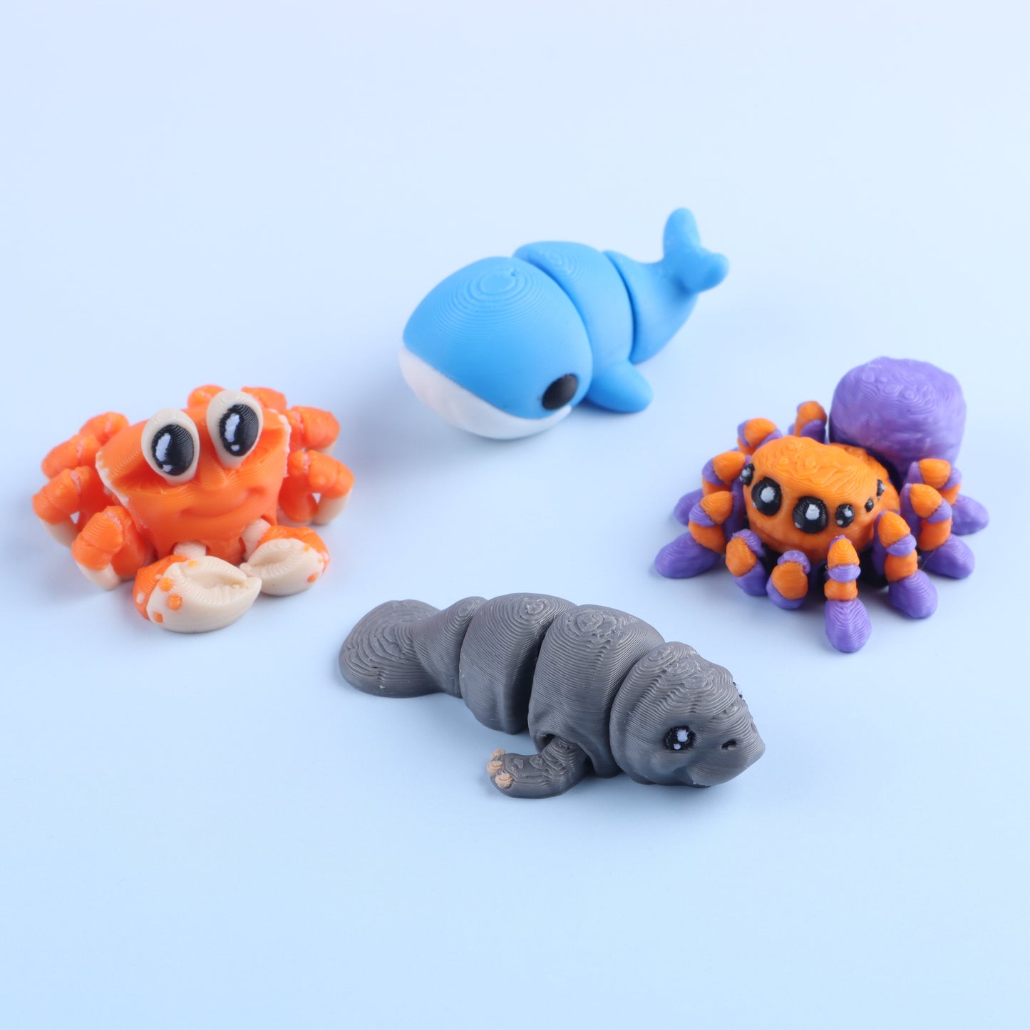 3D Printed Mini Fidget Creature Toy Pack – Sensory Goodie Bag Gift Set