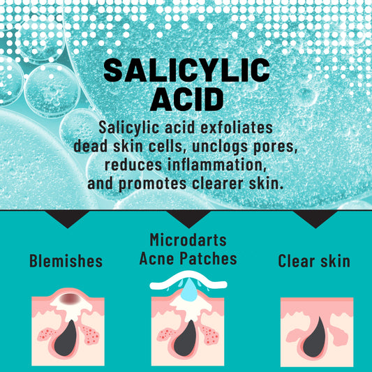Microdarts Patches Targeted Blemish & Skin Support with Hyaluronic Acid, Salicylic Acid & Niacinamide, 18 Patches